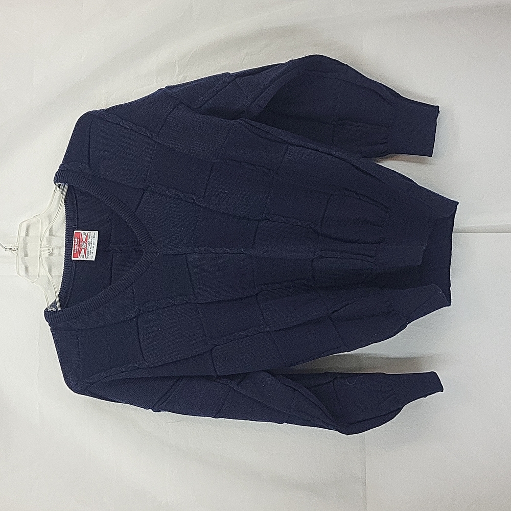 INTERKNIT AUSTRALIA Vintage Superwash Wool Navy Heavy Duty Outdoor Sweater